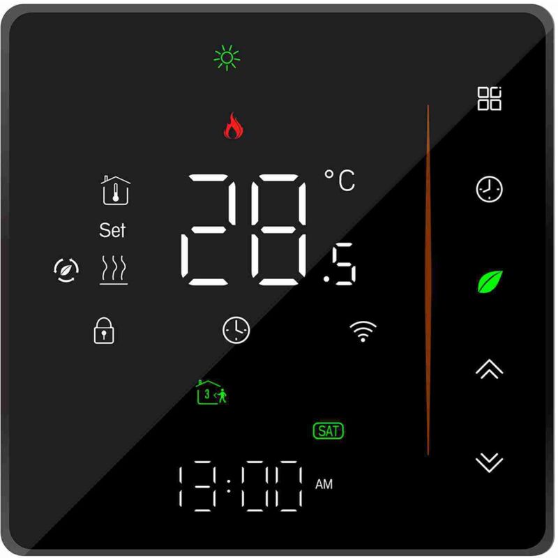 Tonchean - Thermostat Intelligent pour la Maison, Thermostat WiFi programmable hebdomadaire, Thermostat sans Fil d'énergie d'énergie de contrôle des