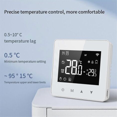 Thermostat intelligent pour maison connectée, contrôleur de température alimenté par batterie ---