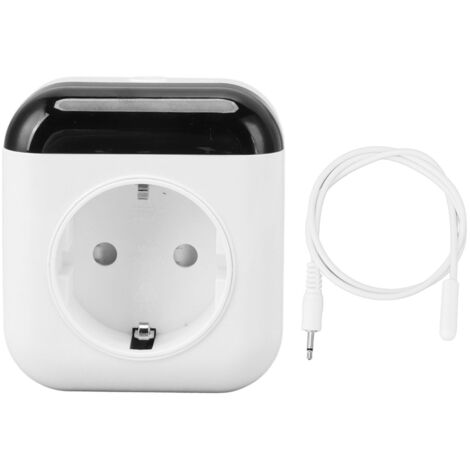 Thermostat Intelligent Prise WiFi 2.4GHz UE 220V Contrôle à Distance Blanc pour Intérieur