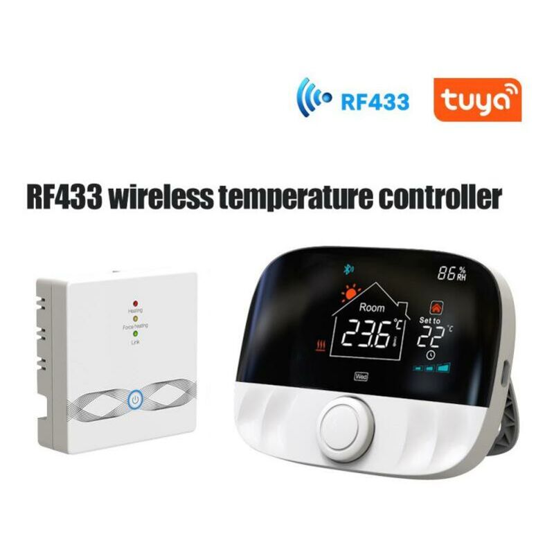 Thermostat intelligent sans fil RF433, regulateur de temperature Programmable pour le chauffage de la piece, avec chaudiere a gaz et actionneur