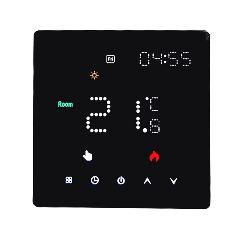 Tonchean - Thermostat intelligent Thermostat de chauffage Thermostat d'ambiance Thermostat de chauffage électrique par le sol 16A led écran tactile