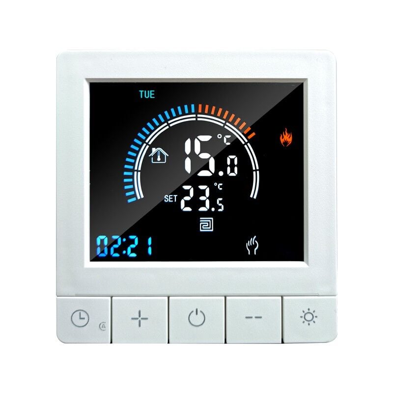 Tonchean - Thermostat intelligent Thermostat de chauffage Thermostat d'ambiance Thermostat WiFi Thermostat de chauffage électrique au sol 16A blanc