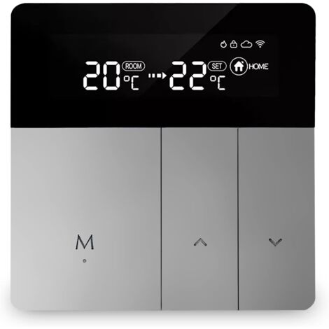 Thermostat Intelligent Thermostat de Chauffage Thermostat d'ambiance Thermostat WiFi Thermostat Mural Intelligent pour Chauffage par Le Sol électrique Chauffe-eau i8HGA