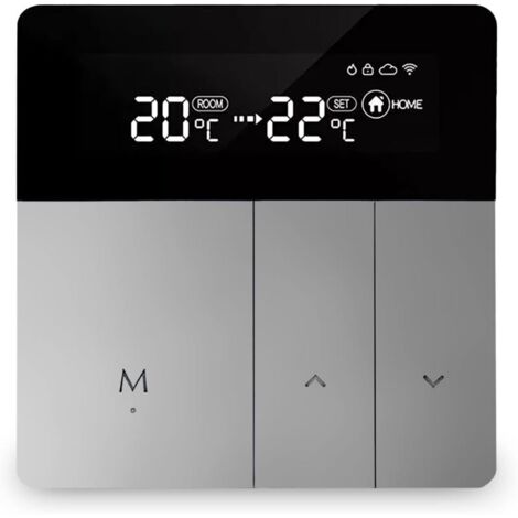 Thermostat Intelligent Thermostat de Chauffage Thermostat d'ambiance Thermostat WiFi Thermostat Mural Intelligent pour Chauffage par Le Sol électrique Chauffe-eau i8HGA
