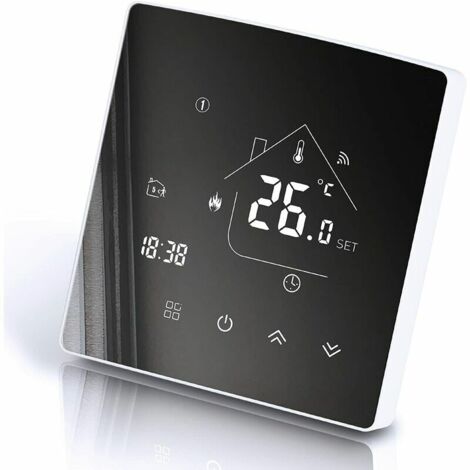 Thermostat Intelligent Thermostat de Chauffage Thermostat d'ambiance Thermostat WiFi Thermostat pour Chauffage par Le Sol de chaudière à gaz/Eau Compatible avec Alexa, Google 3A TGR85WIFI