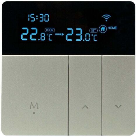 Thermostat intelligent Thermostat de chauffage Thermostat de chauffage par le sol électrique 16A WiFi Thermostat de chauffage par le sol électrique gris