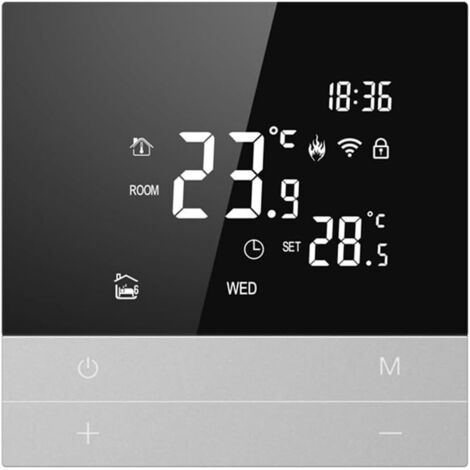 Thermostat intelligent Tuya pour chauffage au sol électrique, régulateur de température pour chaudière à eau/gaz, LED à économie d'énergie (chaudière murale WiFi-3A)