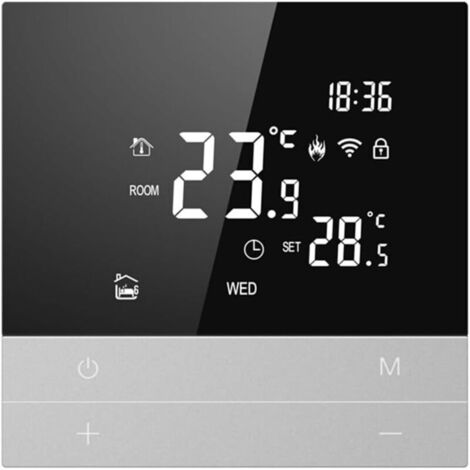 Thermostat intelligent Tuya pour chauffage au sol électrique, régulateur de température pour chaudière à eau/gaz, LED à économie d'énergie (chaudière murale WiFi-3A)