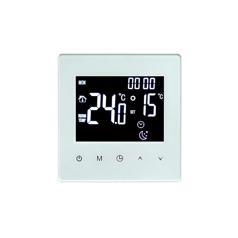 Thermostat intelligent Wi-Fi Contrôleur de température pour installation électrique Écran LCD Écran tactile Programmation Web Application de contrôle