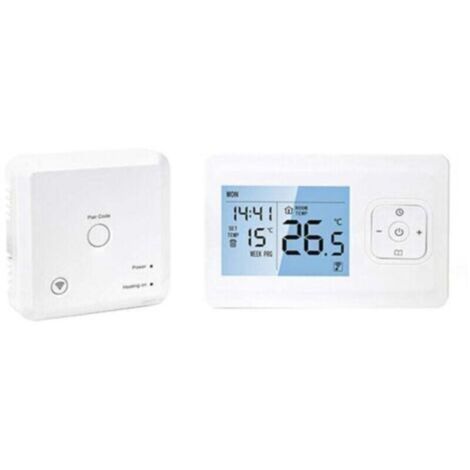 Thermostat intelligent Wi-Fi sans fil programmable avec récepteur RF, compatible Alexa et Google Assistant, pour chaudière gaz