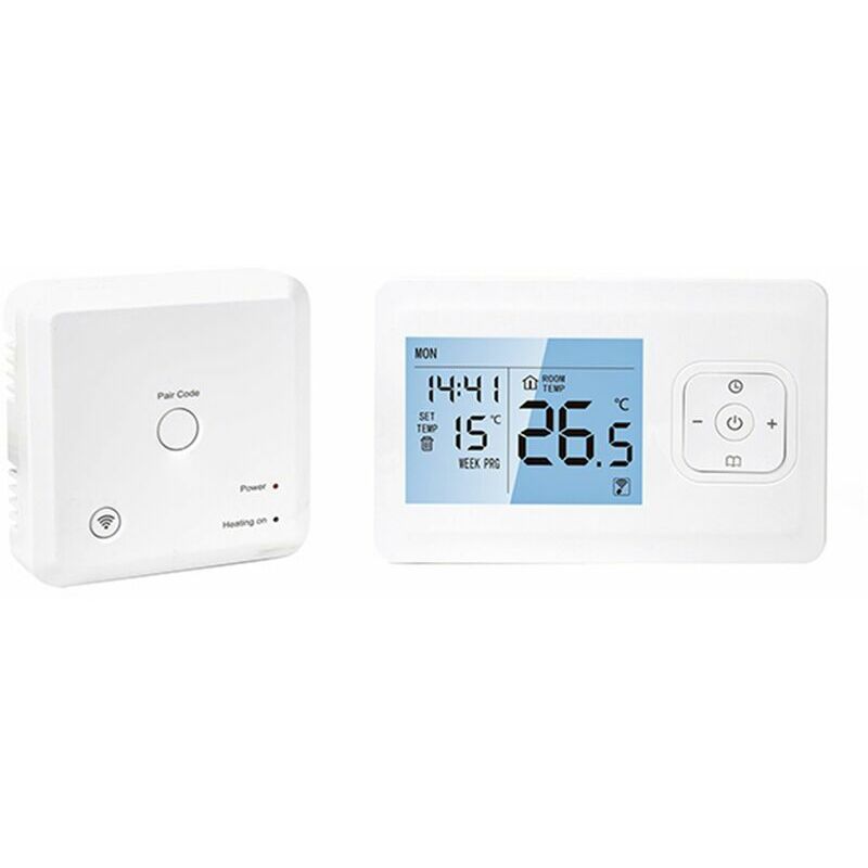 Thermostat intelligent Wi-Fi Thermostat programmable sans fil avec récepteur rf Style de table mural app Contrôle Commande vocale Compatible avec