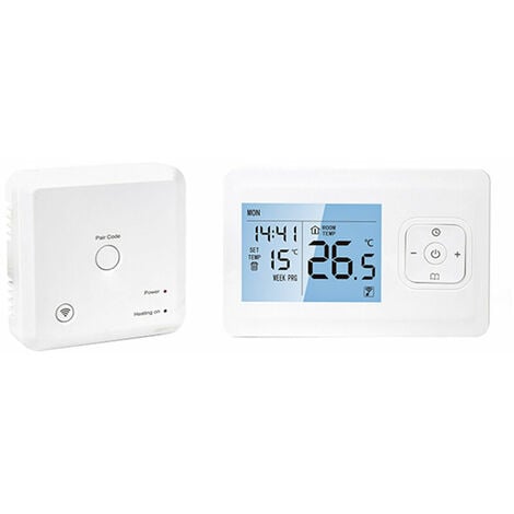 Intelligent Thermostat WiFi Connecté pour Chaudiere gaz/Eau 3A Filaire  Alexa/Google Home/Tuya Smart Life APP Compatible, Thermostats d'ambiance  Programmable Chaudière Murale Noir MNS