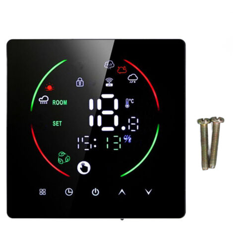 Thermostat intelligent WiFi APP, télécommande, réglage de la minuterie, contrôleur de chauffage au sol Programmable pour la maison, AC90-240V.