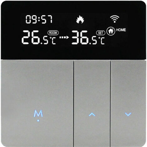 Thermostat intelligent WIFI avec écran LCD Thermostat de radiat intelligent APP et commande vocale Contrôl de température constante intérie Antigel Thermostat programmable numérique (i8HGB)