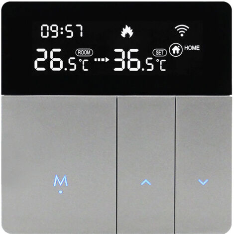 Thermostat intelligent WIFI avec écran LCD Thermostat de radiateur de chauffage intelligent APP et commande vocale Contrôleur de température constante intérieure Thermostat programmable numérique Anti