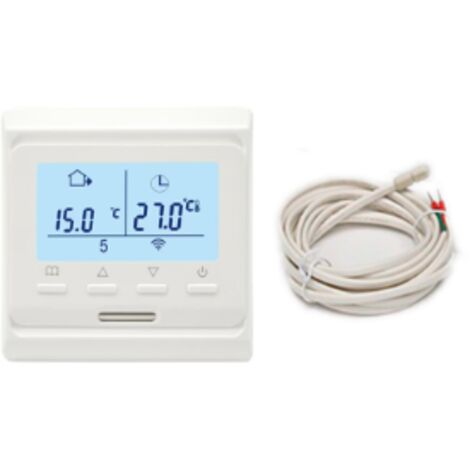 Thermostat Intelligent WIFI Blanc 3A, Régulateur pour Chauffage au Sol Eau et Chaudière Gaz, IP20, Puissance 3200W, Tension 100-230VAC, PC Ignifuge, Dimensions 86×89×43mm – Contrôle à Distance pour Ma