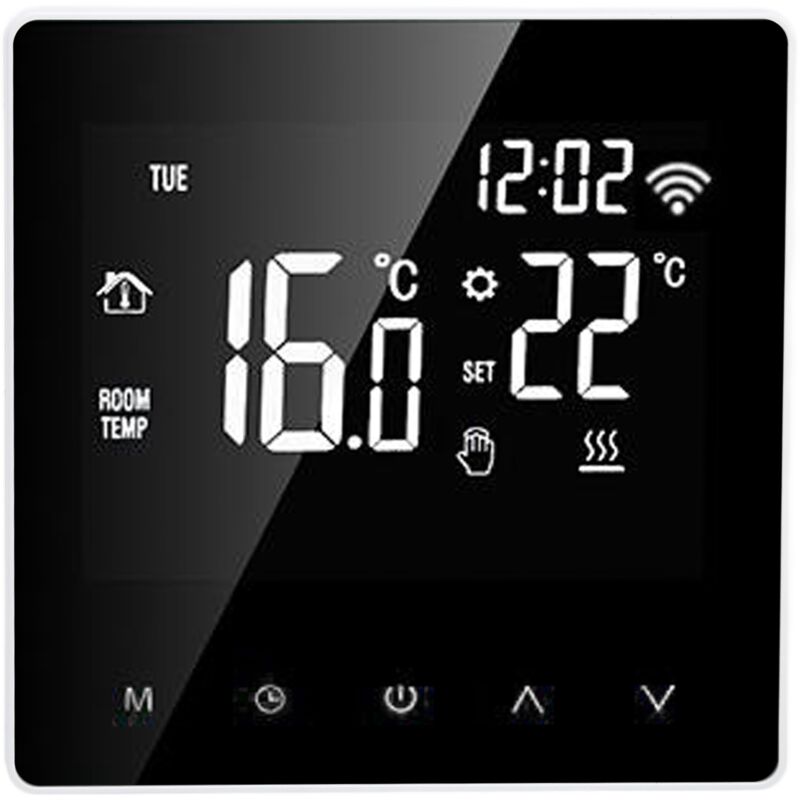 Thermostat intelligent wifi lcd ME81H pour chauffage au sol, chaudière murale, chauffage au sol électrique, thermostat pour Tuya AC230V, fond blanc,