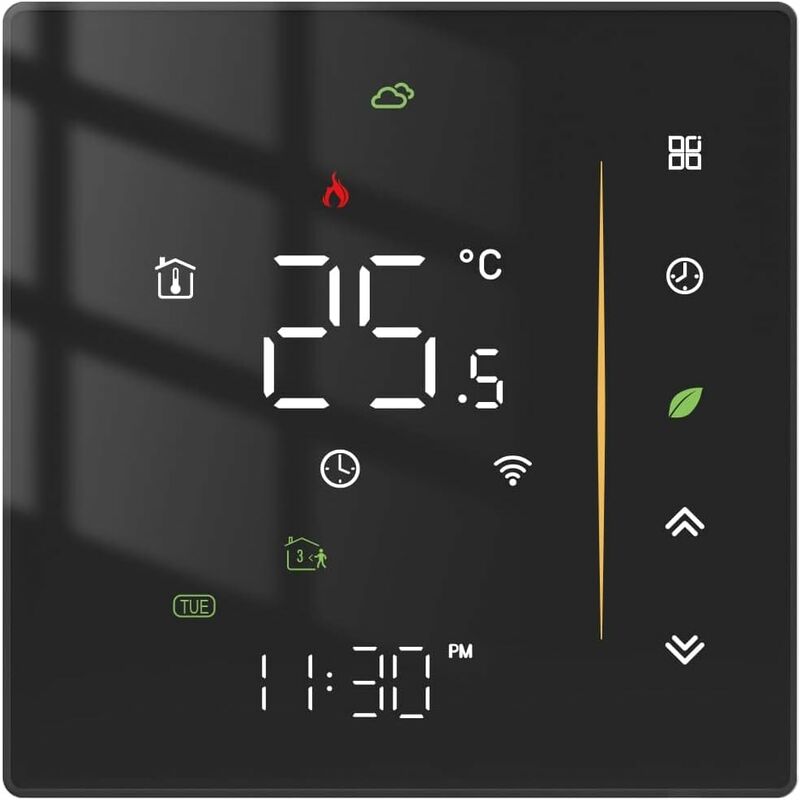 Thermostat Intelligent WiFi pour Chaudière à Gaz - Programmable - Contrôle sans Fil - Compatible Tuya/Smart Life/ Alexa/ Google Home