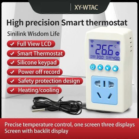 Thermostat intelligent WiFi pour chaudières à gaz, régulateur de température de chauffage d'ambiance - WTAC