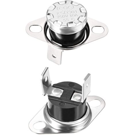 Thermostat KSD301 - 2 Pièces - 55℃ Normalement Fermé - 250V 10A - Protection Surchauffe