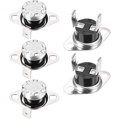 Thermostat KSD301 - 5 Pièces - 40°C Normalement Fermé - 250V 10A - Protection Surchauffe - Broche 6,3mm