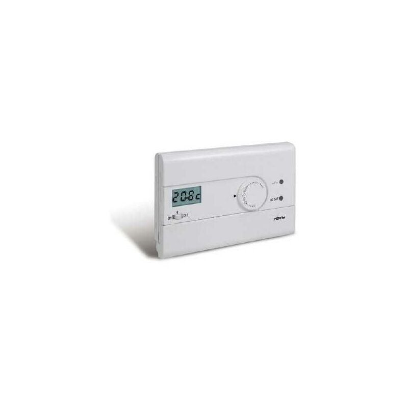 Thermostat mural mince blanc Perry