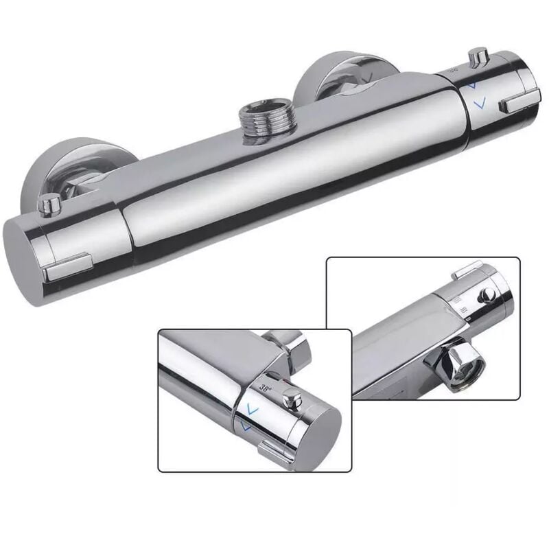 Thermostat Mitigeur de douche Mitigeur de douche Thermostat de douche Chrome G3/4