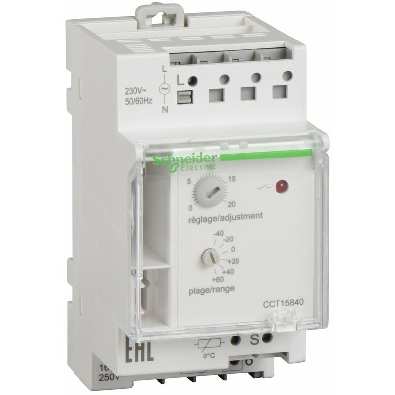 Schneider Electric - Acti9 TH7 - thermostat modulaire - 1 zone - -40°C..80°C