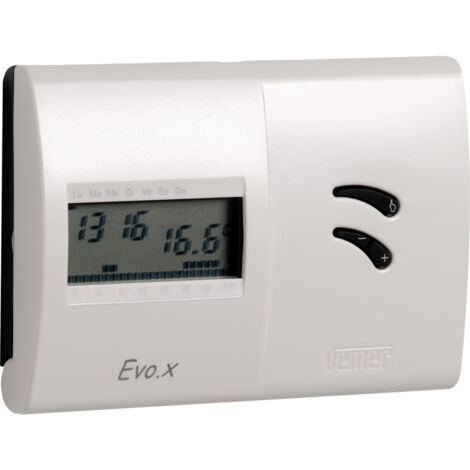 Thermostat mural à batterie Vemer VN118600 Evo.X Blanc