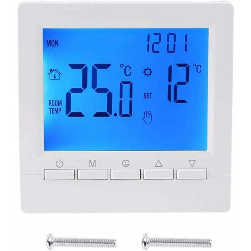 Thermostat mural intelligent avec écran lcd pour chauffage au sol-Rétroéclairage bleu