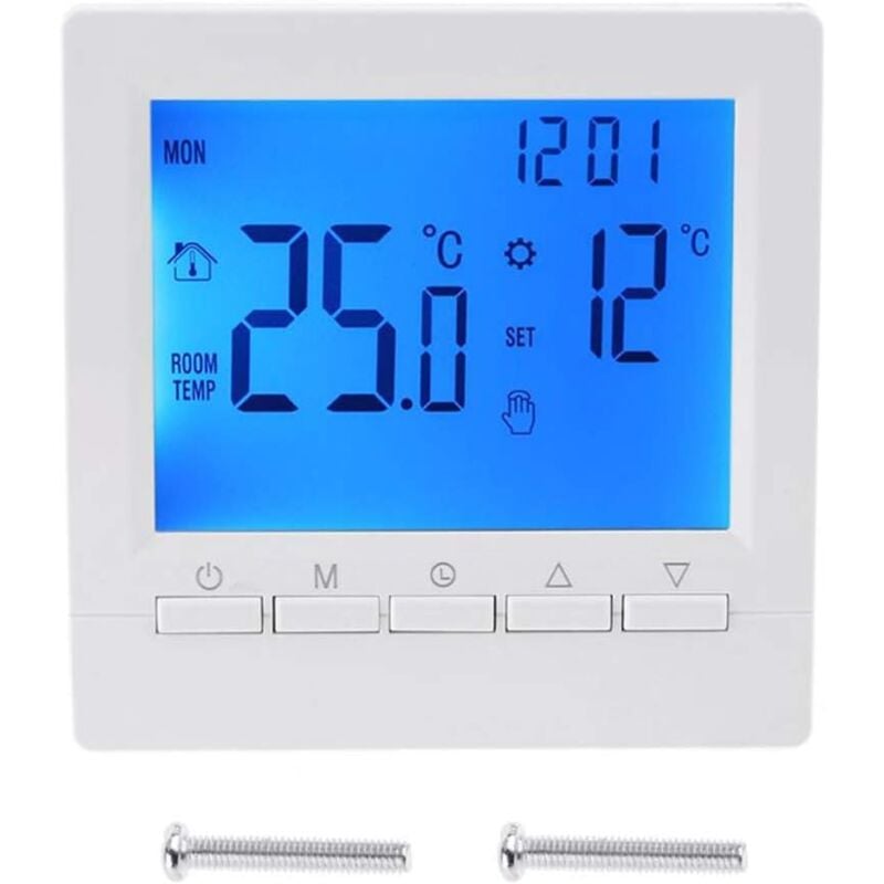 Thermostat mural intelligent avec écran lcd pour chauffage au sol-Rétroéclairage bleu