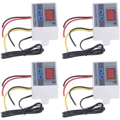 Thermostat numérique 4 zones avec écran LED pour régulation chauffage et climatisation 12V 120W