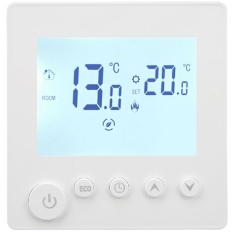 Thermostat numérique avec écran LCD et régulateur de température pour le chauffage