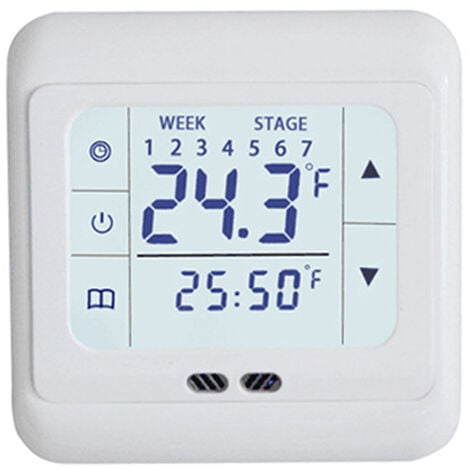 Thermostat numérique blanc à écran tactile, système de chauffage au sol, pour la maison, régulateur de température, AC 220V