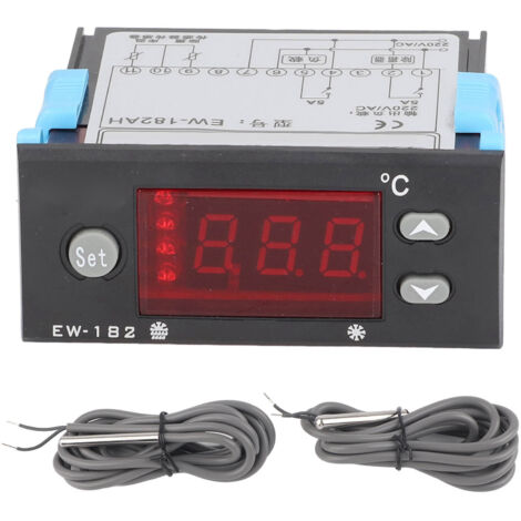 Thermostat Numérique Double Capteur pour Chambre Froide, Contrôle de Température et Dégivrage AC220V