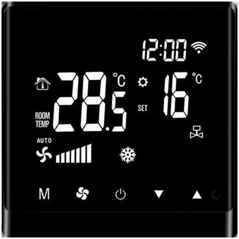 Thermostat Numérique Noir, Protection IP56, Alimentation AC220V, Puissance de Charge 200, Contrôle Température Intelligent pour Chauffage et Climatisation – Idéal pour Maison et Bureau