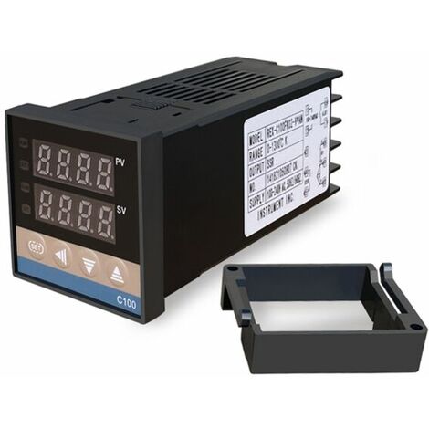 Thermostat Numérique, PID LED REX-C100 0 ℃ 1200 ℃ Régulateur de Température, AC 110V-220V Interrupteur de Thermostat pour Alimentation éLectrique