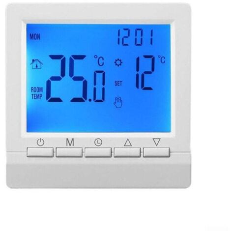 Thermostat numérique programmable 3 A, avec écran LCD numérique et rétroéclairage bleu. XXW