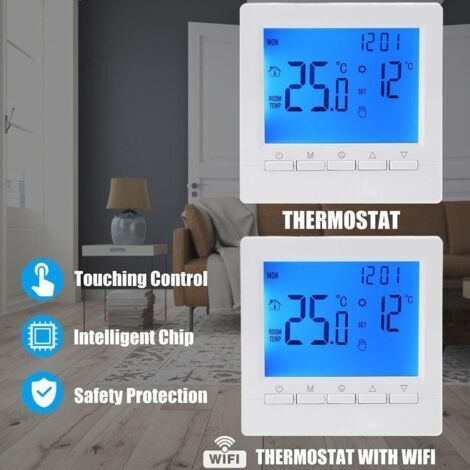 Thermostat numérique programmable pour la maison, régulateur de température intelligent, thermostat pour chaudière à gaz, thermostat mural LCD pour le chauffage