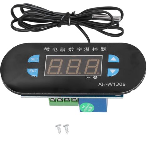 Thermostat numérique XH-W1308 avec précision de 0.1°C et écran bleu