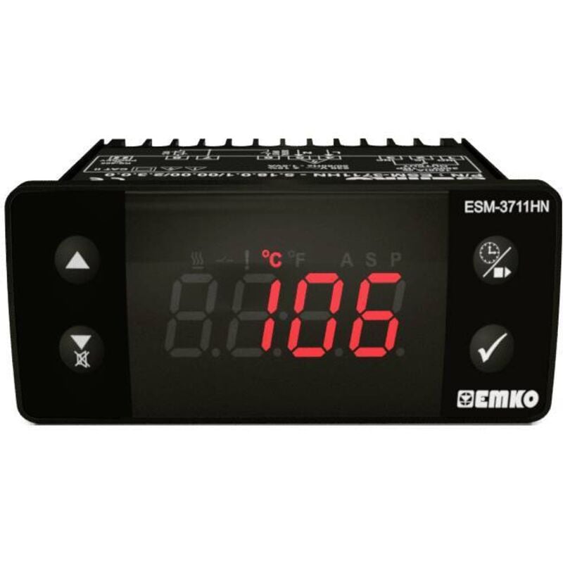 Emko - ESM-3711-HN.5.12.0.1/00.00/1.2.0.0 2 points de réglage Régulateur de température ptc -50 à 130 °c Relais 16 a (l x l x h) 65 x 76 x 35 mm