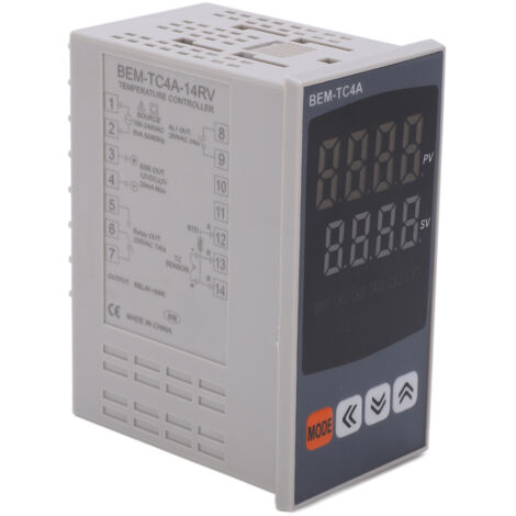 Thermostat PID Numérique Précision Haute avec Sortie Relais 100-240VAC - Régulateur de Température Intelligent (BEM-TC4A-14RV)