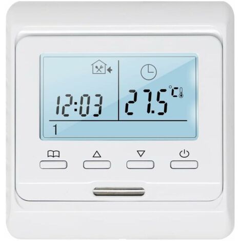 Thermostat programmable 16A pour chauffage au sol électrique – Alimentation AC 220V-230V – Écran LCD rétroéclairé – Programmation flexible 7 jours