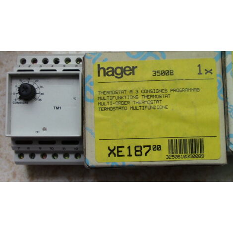 Thermostat Programmable à 3 Consignes XE187 HAGER 35008 MULTI-ORDER