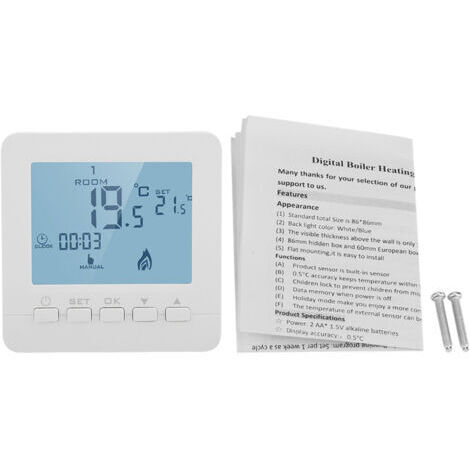 Thermostat Programmable, affichage numérique LCD, contrôleur de température intelligent 5A