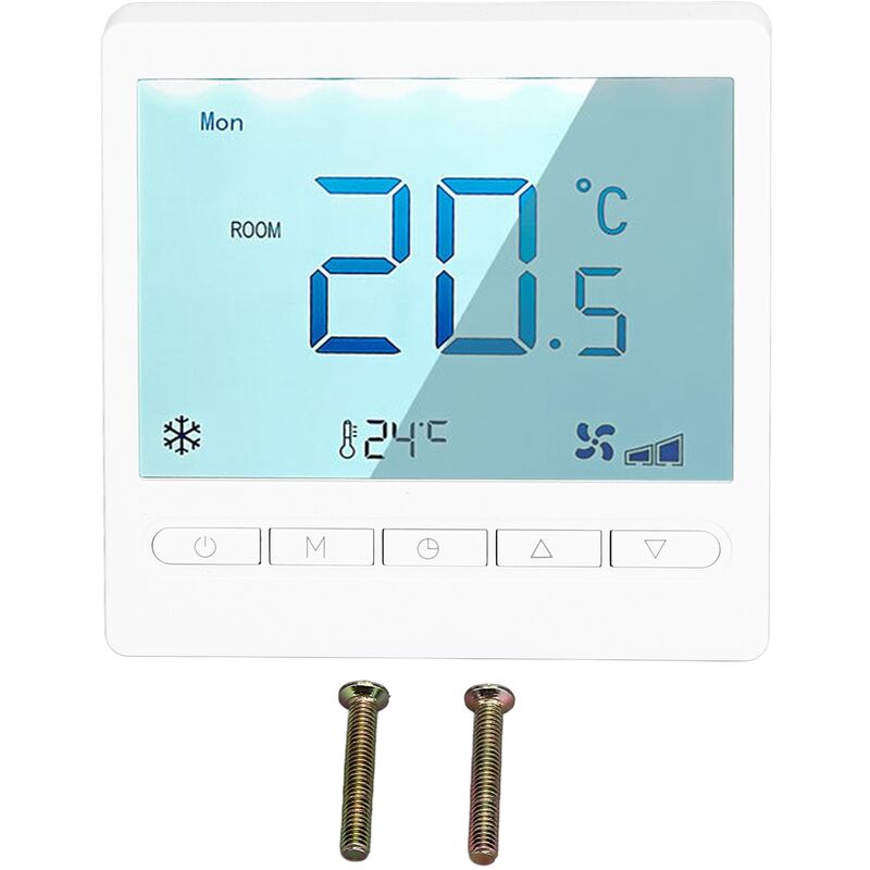 Eosnow Thermostat programmable,thermostat LCD grand écran de haute précision,pour salon,chambre à coucher,salle à manger,AC230 V