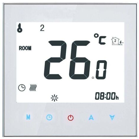 Thermostat programmable hebdomadaire pour chauffage – Écran LCD tactile, 16 A, 95–240 V, contrôle précis de la température ambiante
