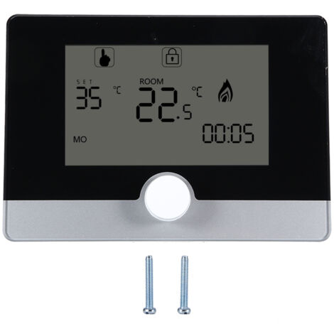 Thermostat Programmable pour Chauffage Central, Régulateur de Température pour Chaudière Murale Blanc