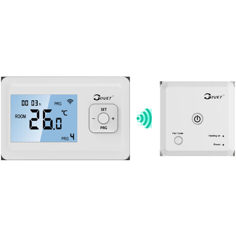 Thermostat programmable sans fil monobloc thermostat de four suspendu + récepteur HF-13523.287.5mm