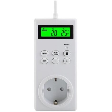Thermostat Programmable sans fil prise de chauffage et de refroidissement avec verrou de sécurité ré objet decoratif WJP11213